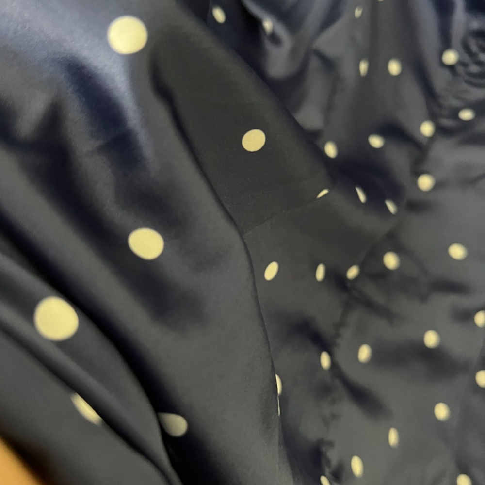 Satin polka dot cowl neck 90s midi dress - Picture 5 of 16